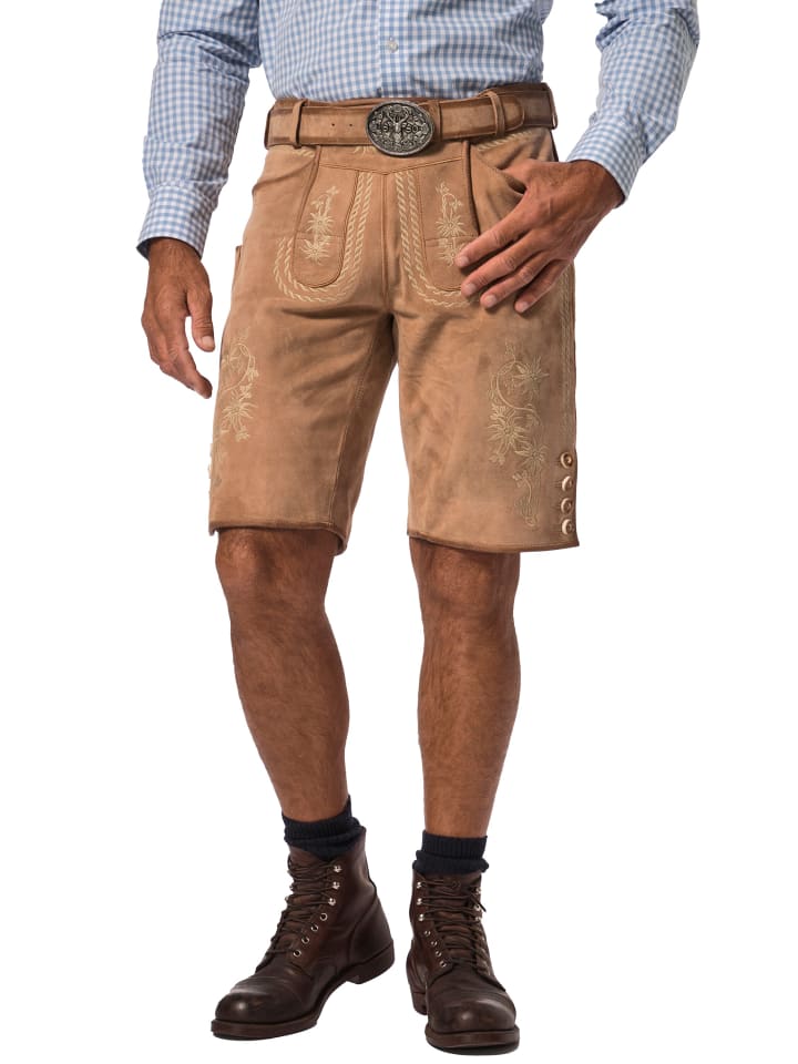 JP1880 Lederhose in beige günstig kaufen