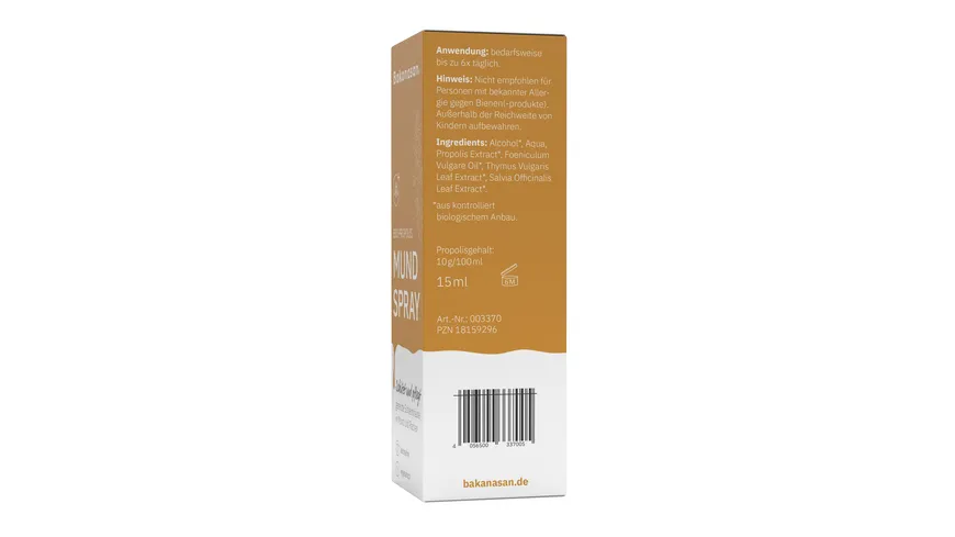 BAKANASAN Bio Propolis Mundspray 15 ml
