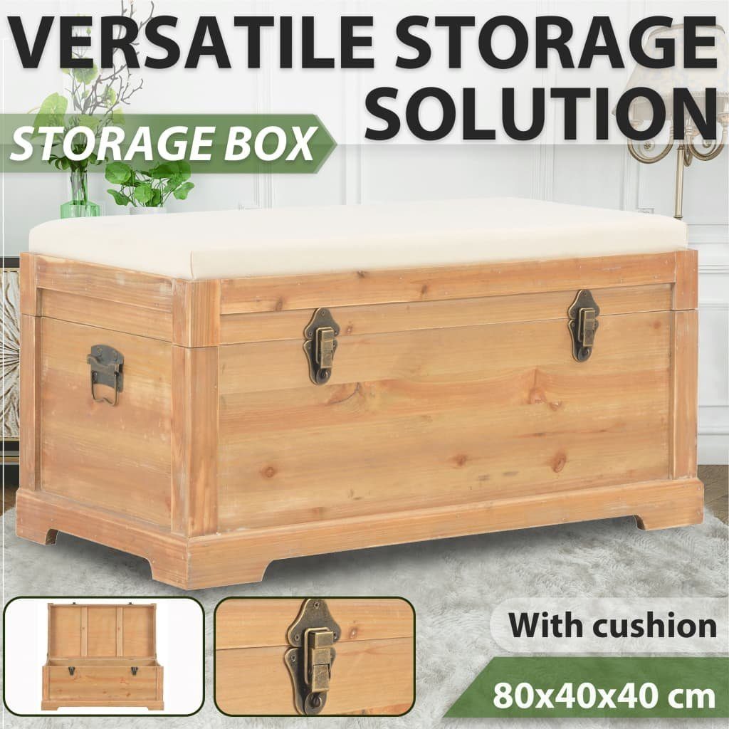 vidaXL Aufbewahrungsbox Aufbewahrungstruhe mit Auflage 80×40×40 cm MDF (1 St)