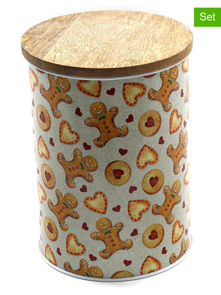 SiL Interiors 2er.Set: Vorratsdosen in Bunt - (H)18 x Ø 13 cm günstig kaufen onesize