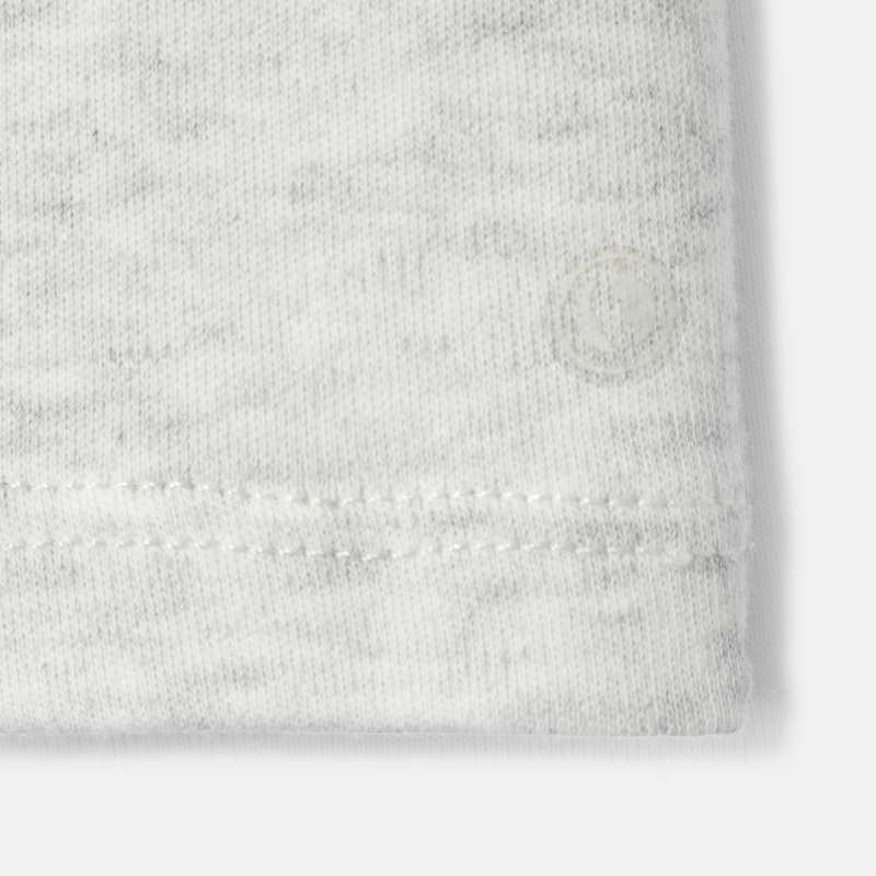 T-shirt col polo à manches courtes en coton bio blanc naissance Absorba
