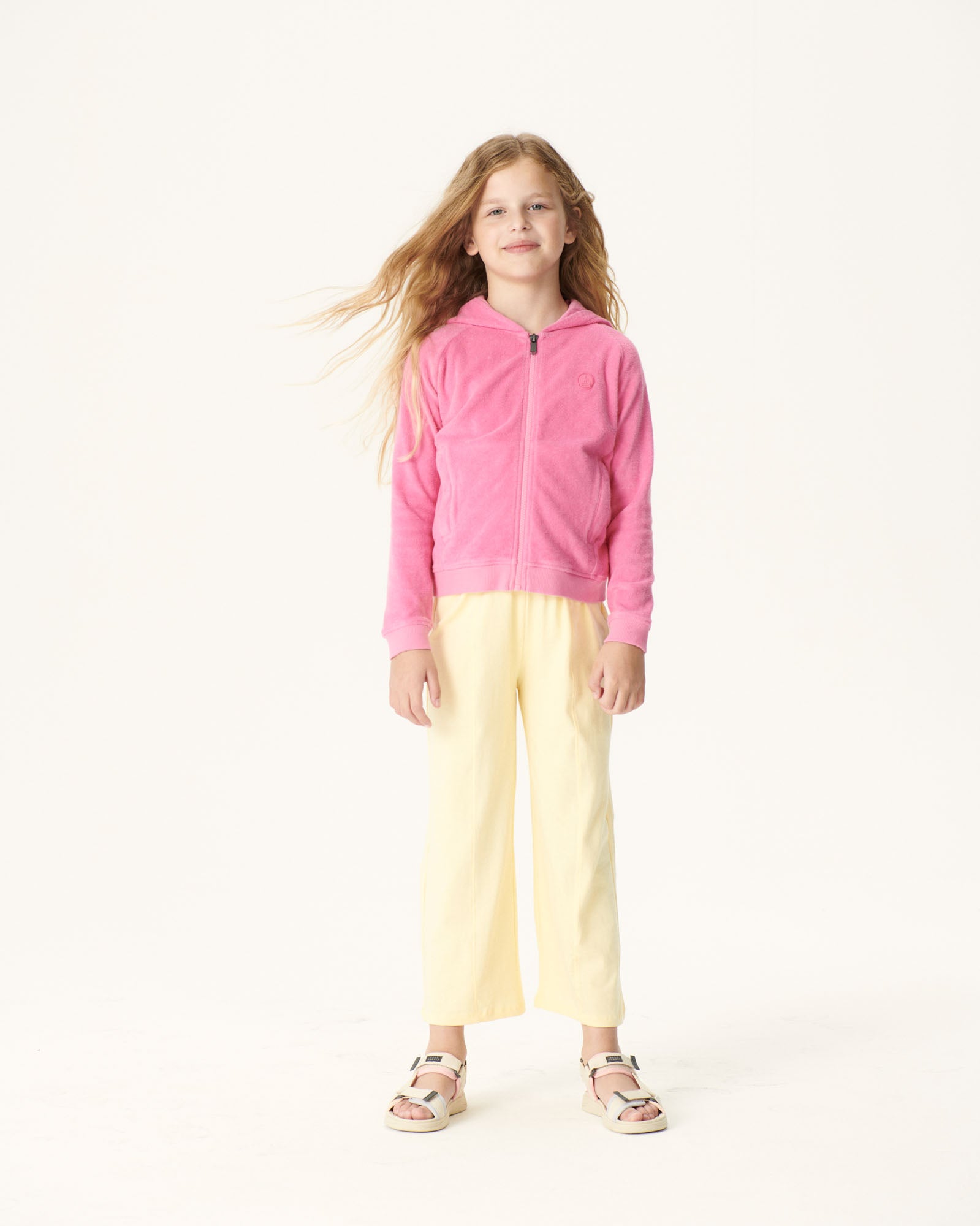 Veste zippée éponge Rose intense enfant Volta