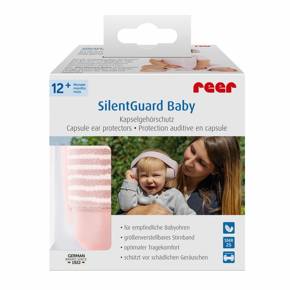 Reer Kapselgehörschutz SilentGuard Baby Rosa, (1 St)