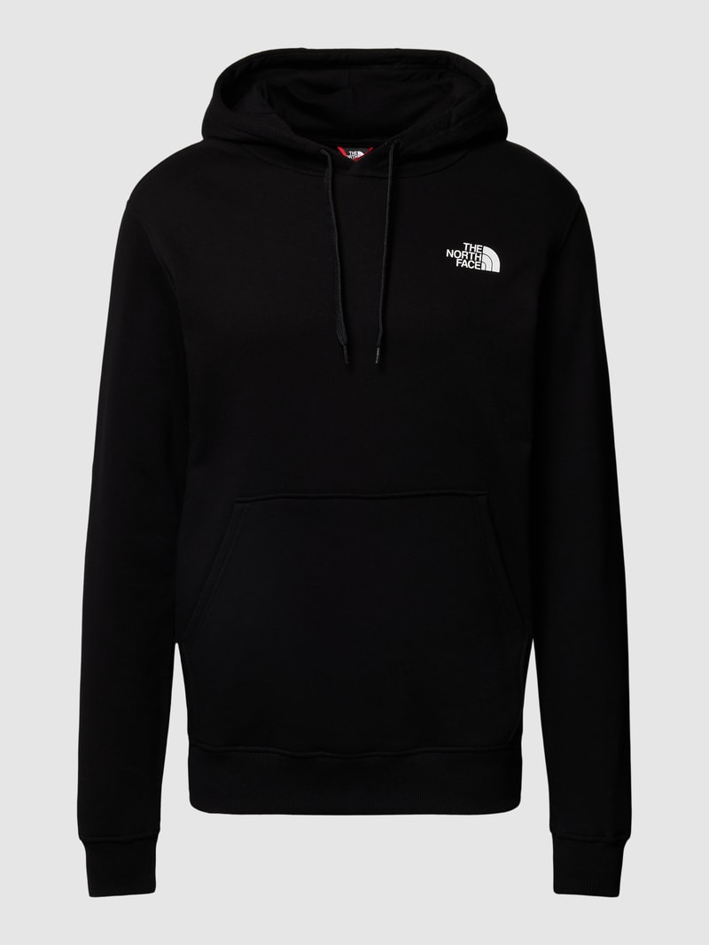 Hoodie mit Label-Print Modell 'Simple Dome' in schwarz