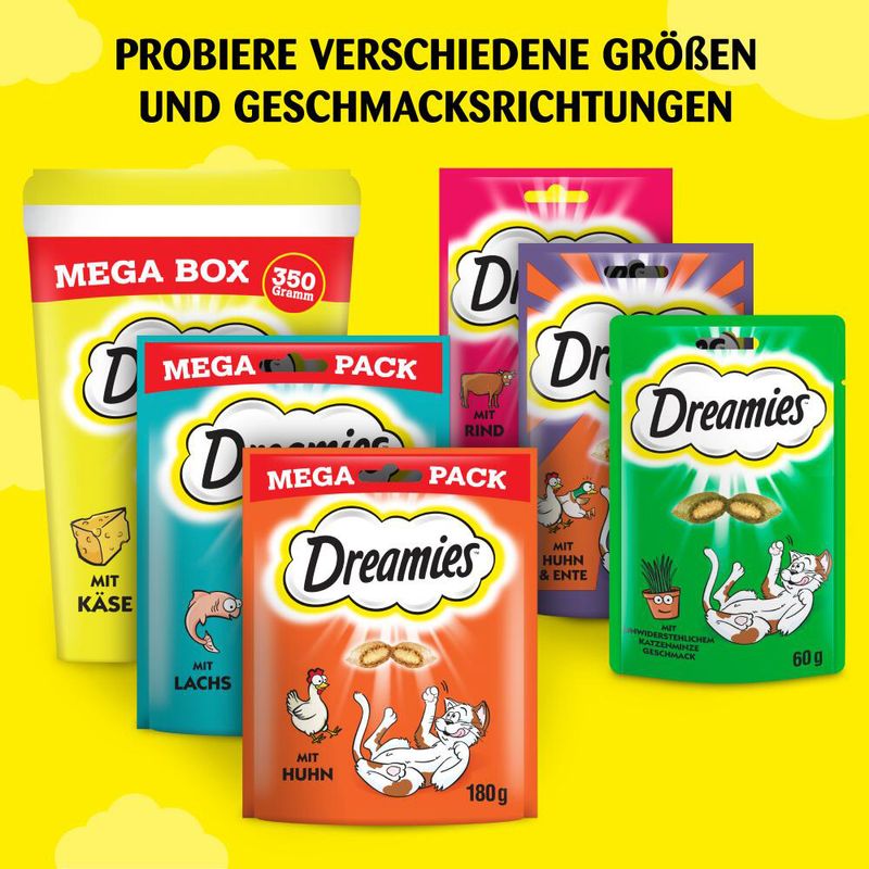 Sparpaket Dreamies Katzensnacks Mega Pack 4 x 180 g