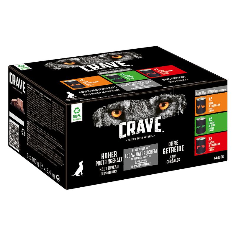 Sparpaket Crave Adult Hundefutter 24 x 400 g