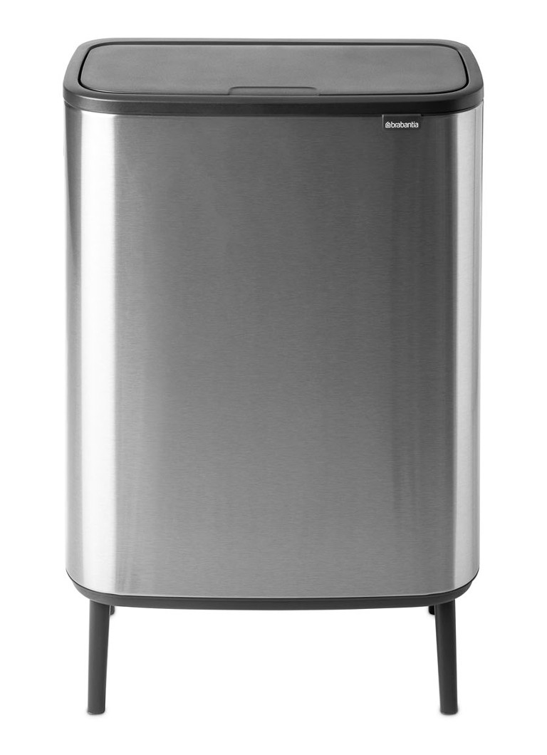 Brabantia Bo Touch Bin Hi -kierrätysroska-astia kannella jaloilla, 2 x 30 litraa