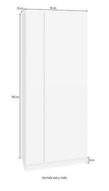 borchardt Möbel Aktenschrank Wallis moderner Mehrzweckschrank mit Push-to-Open-Funktion
