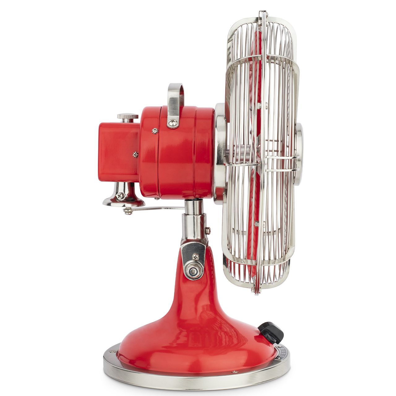 H.Koenig Elektrischer Tischventilator im Retro-Stil, rot