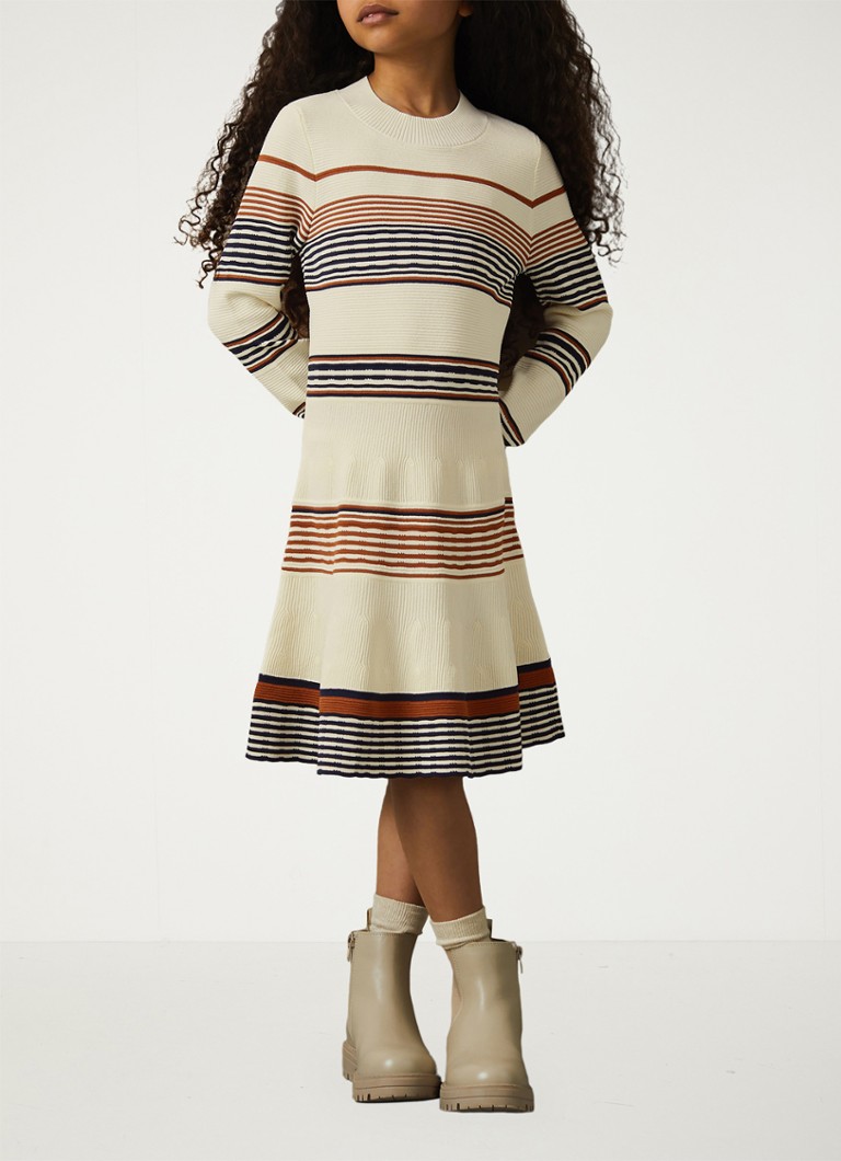 Robe Reiss Remi en maille côtelée à imprimé rayé