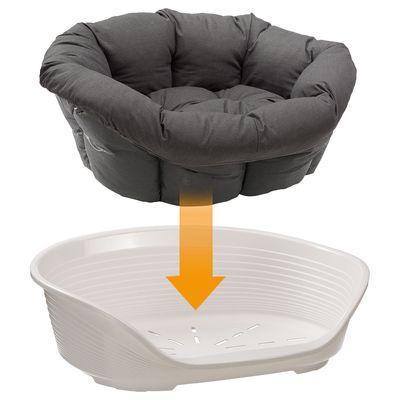 Überzug Sofà anthrazit für Ferplast Korb Siesta Deluxe (ohne Korb)