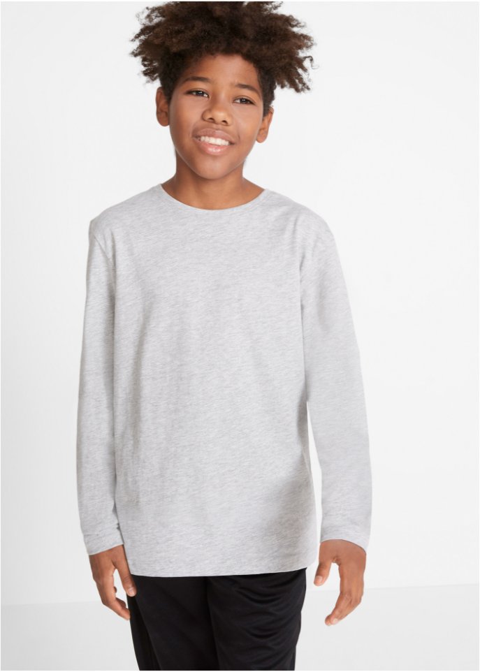 Kinder Langarmshirt aus nachhaltiger Baumwolle, (3er-Pack)