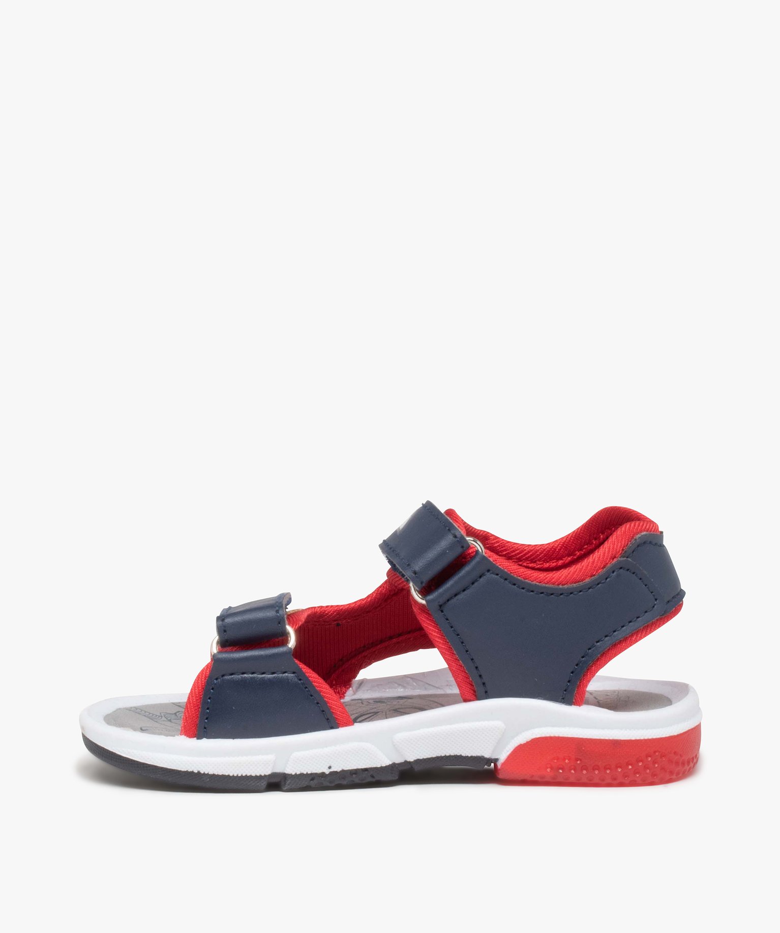 Sandales sport Garçon à double scratch imprimé super hér... bleu | GEMO