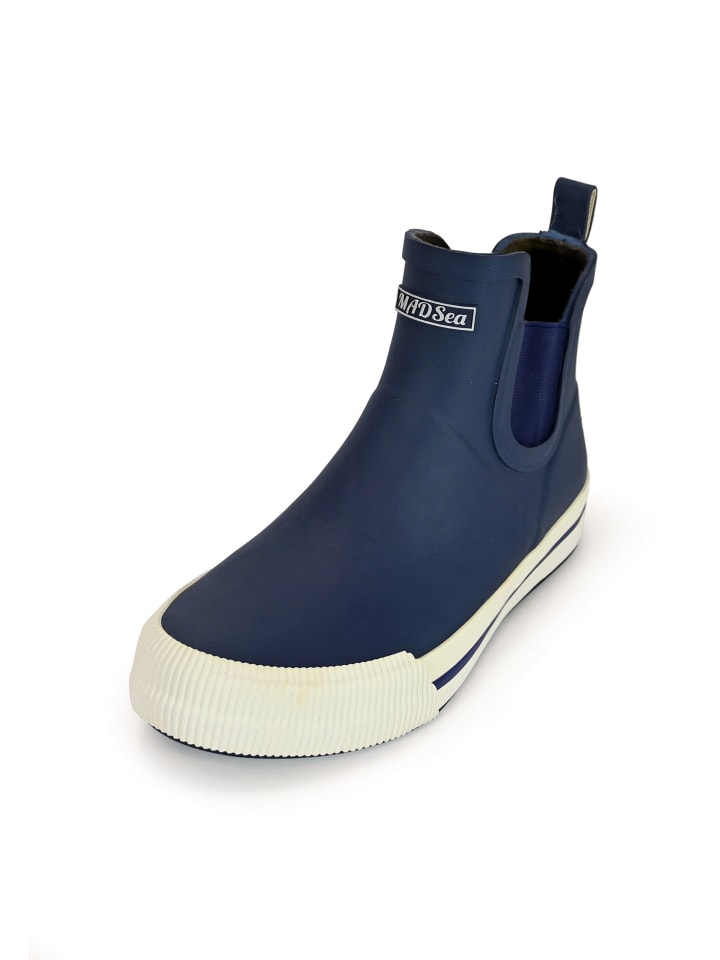 MADSea Gummistiefelette Short Story in Dunkelblau/Weiß günstig kaufen