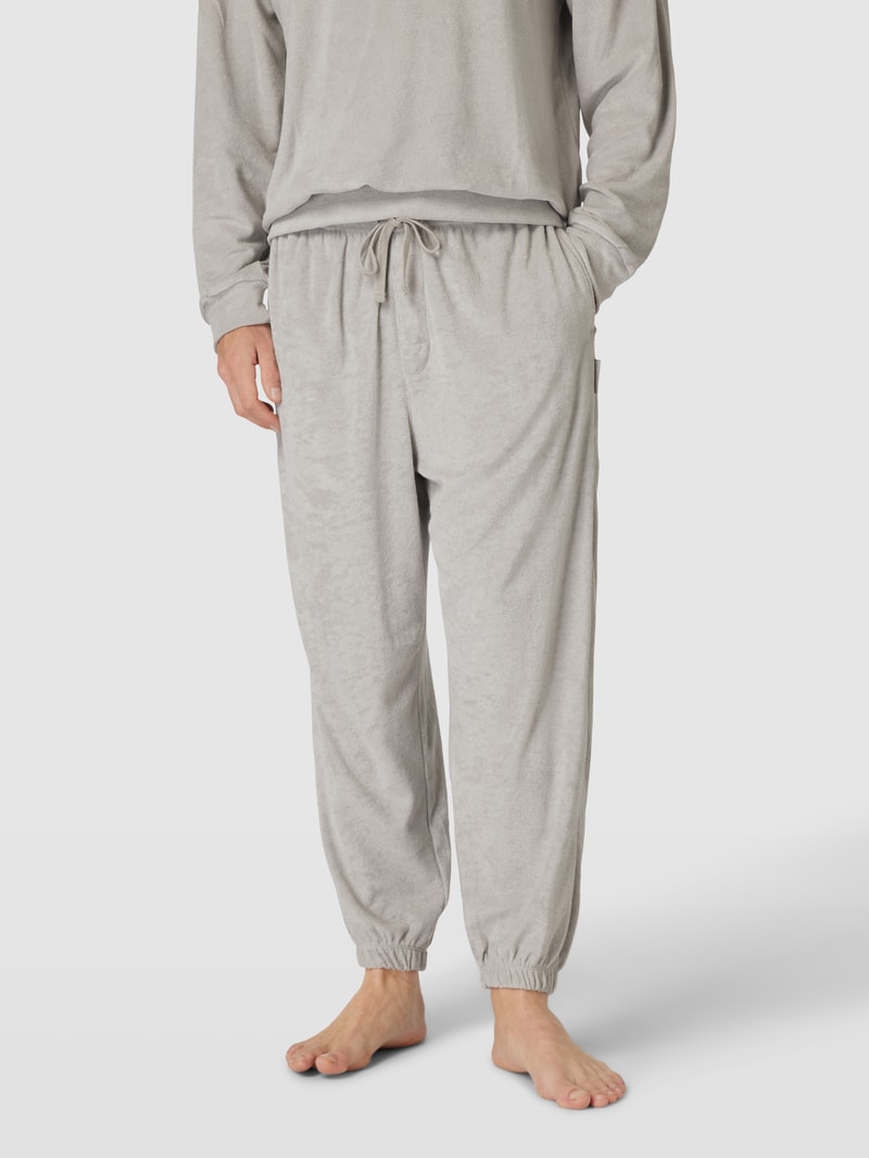 Sweatpants aus Frottee Modell 'COZY LOUNGE' in stein