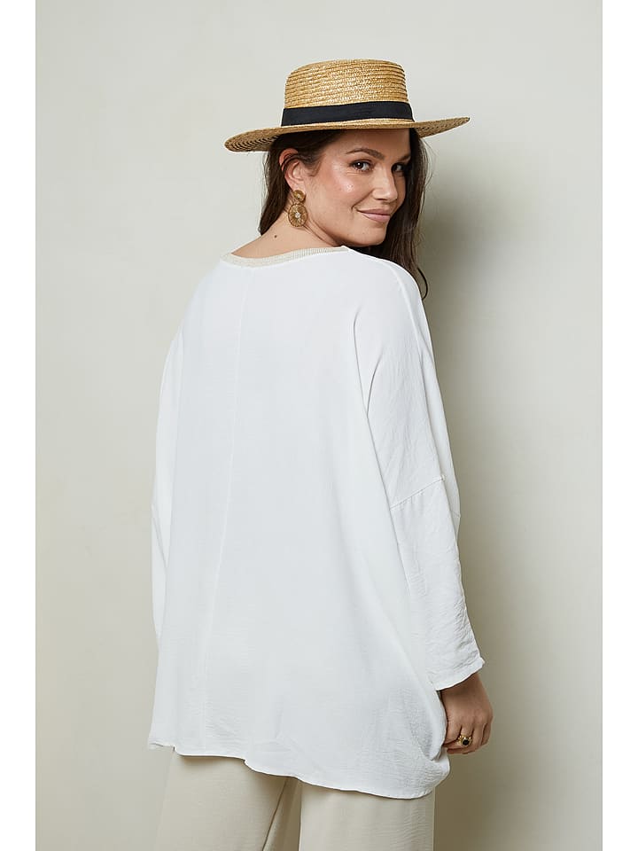 Curvy Lady Bluse in Weiß günstig kaufen