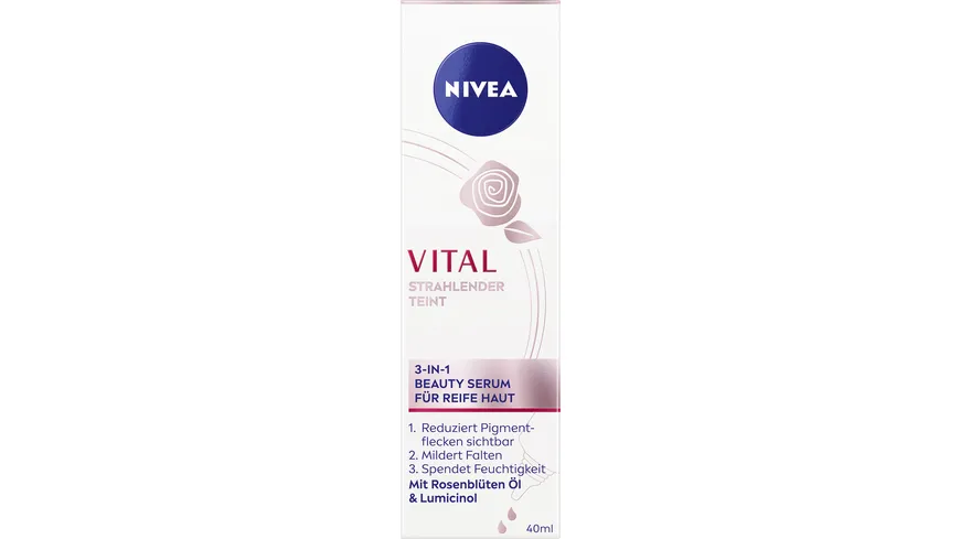 NIVEA VITAL Strahlender Teint 3in1 Beauty Serum für Reife Haut 40 ml