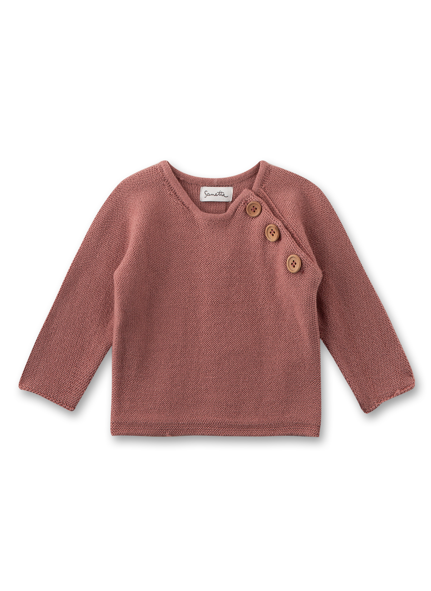 Baby-Strickpullover Rosa aus Wolle
