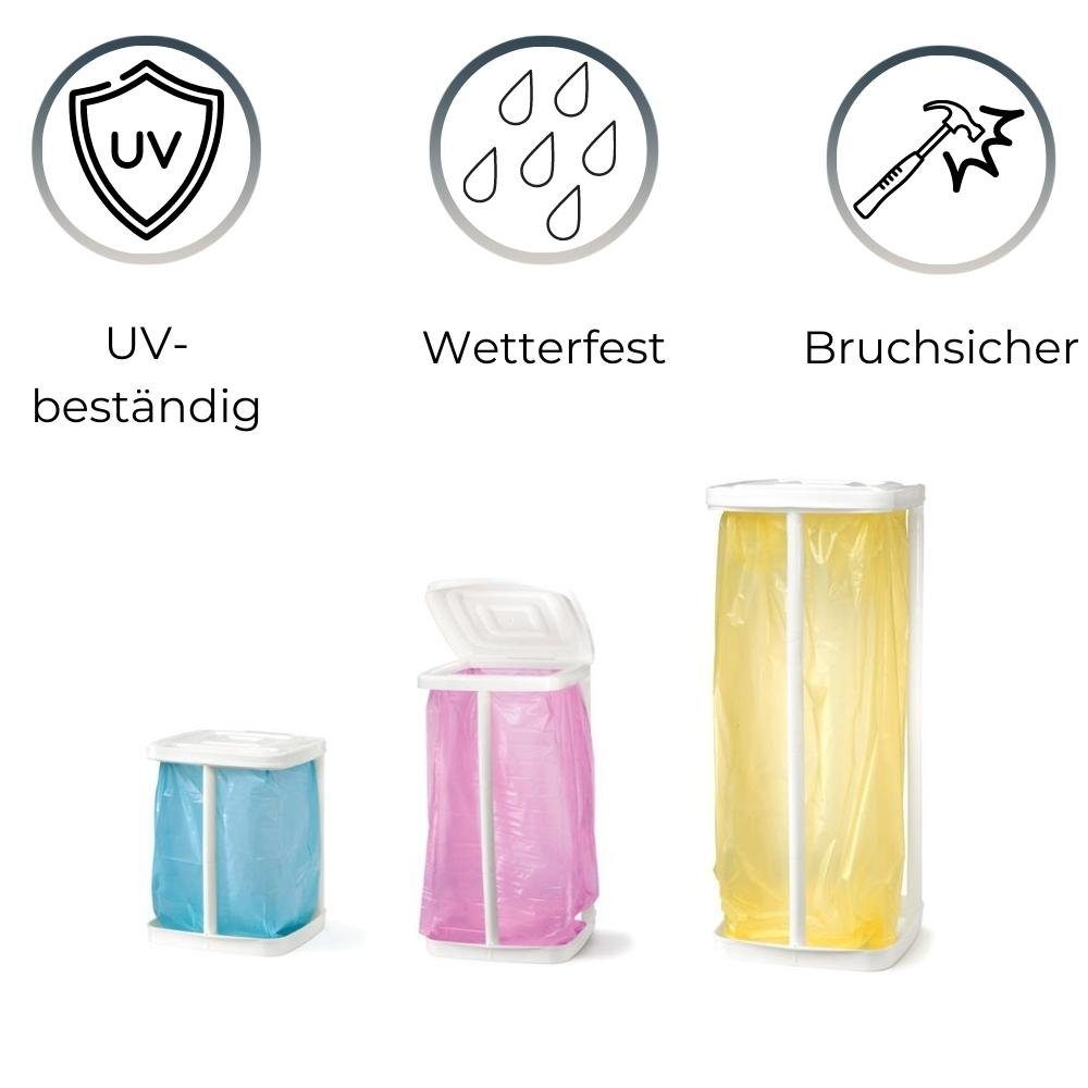 GarPet Müllsackständer Müllsack Ständer Gelber Sack Halter Müllsackständer mit Deckel
