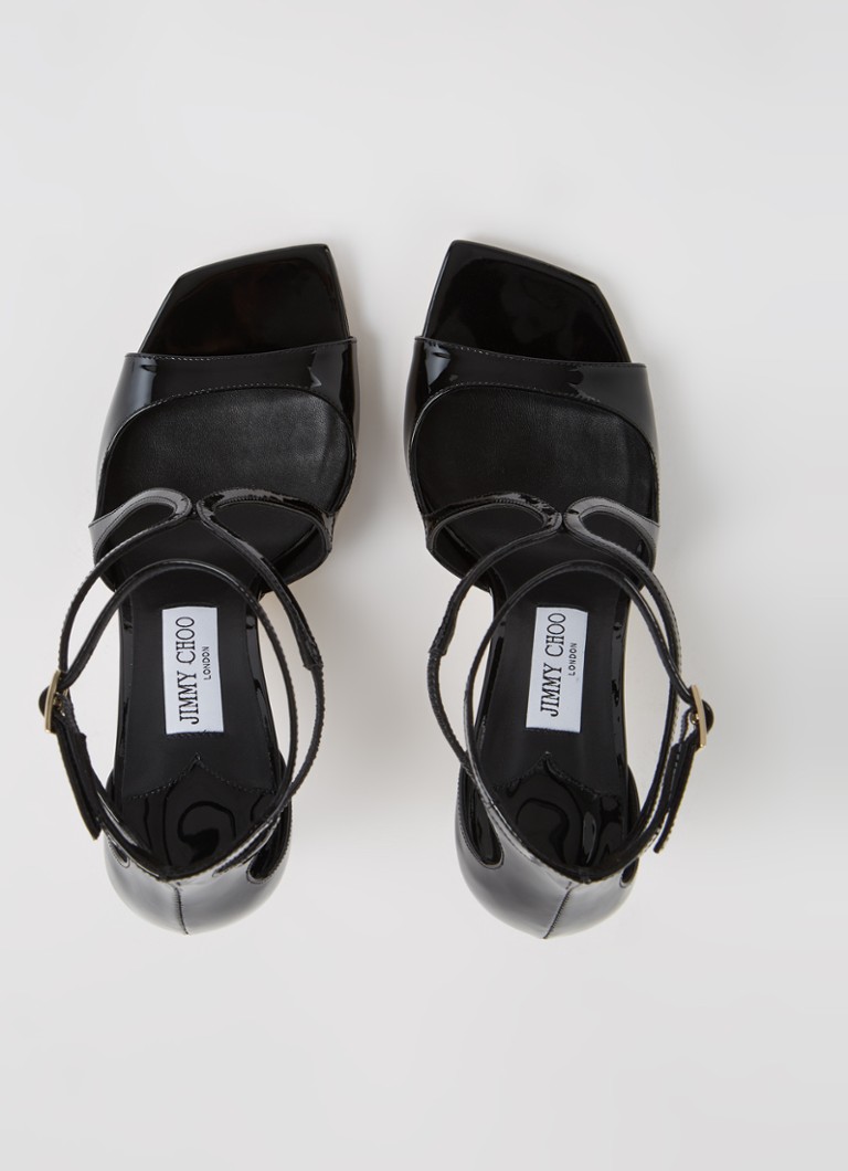 Sandale Jimmy Choo Azia 95 din piele lăcuită.