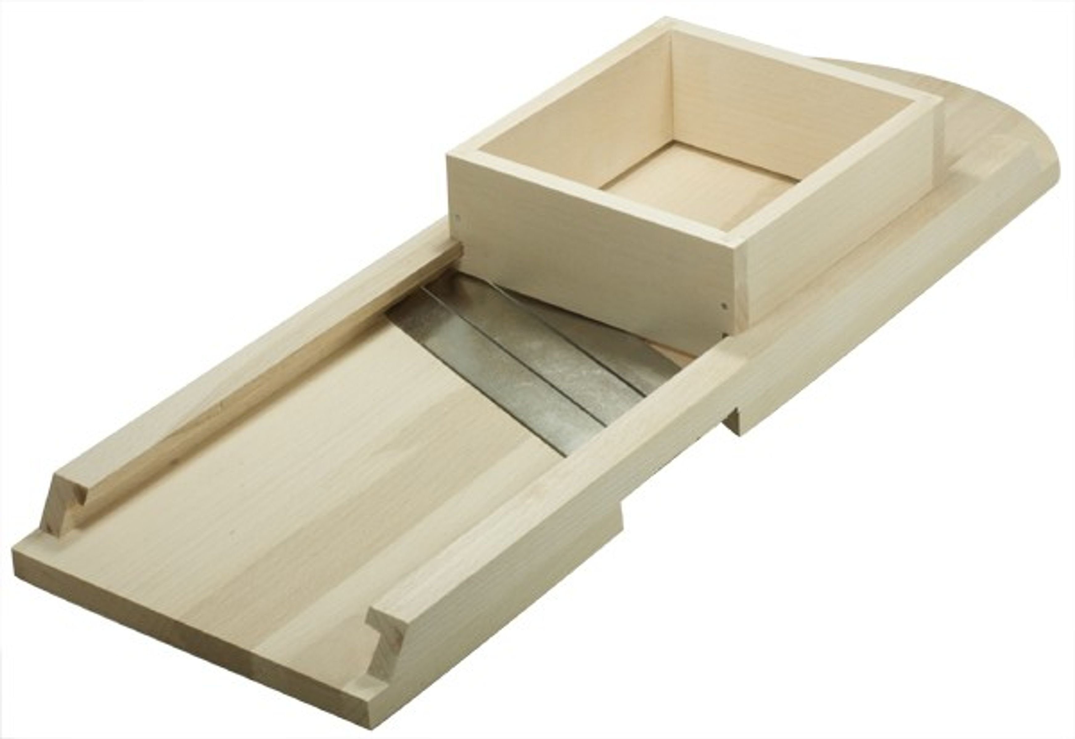 Hofmeister Gemüsehobel Krauthobel Hobel Holz 3 Messer + Schublade Sauerkraut Buche L55cm
