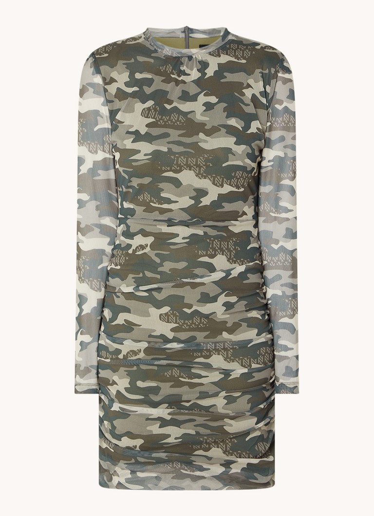 Rochie mini din tricot cu imprimeu camuflaj NIKKIE Amiens