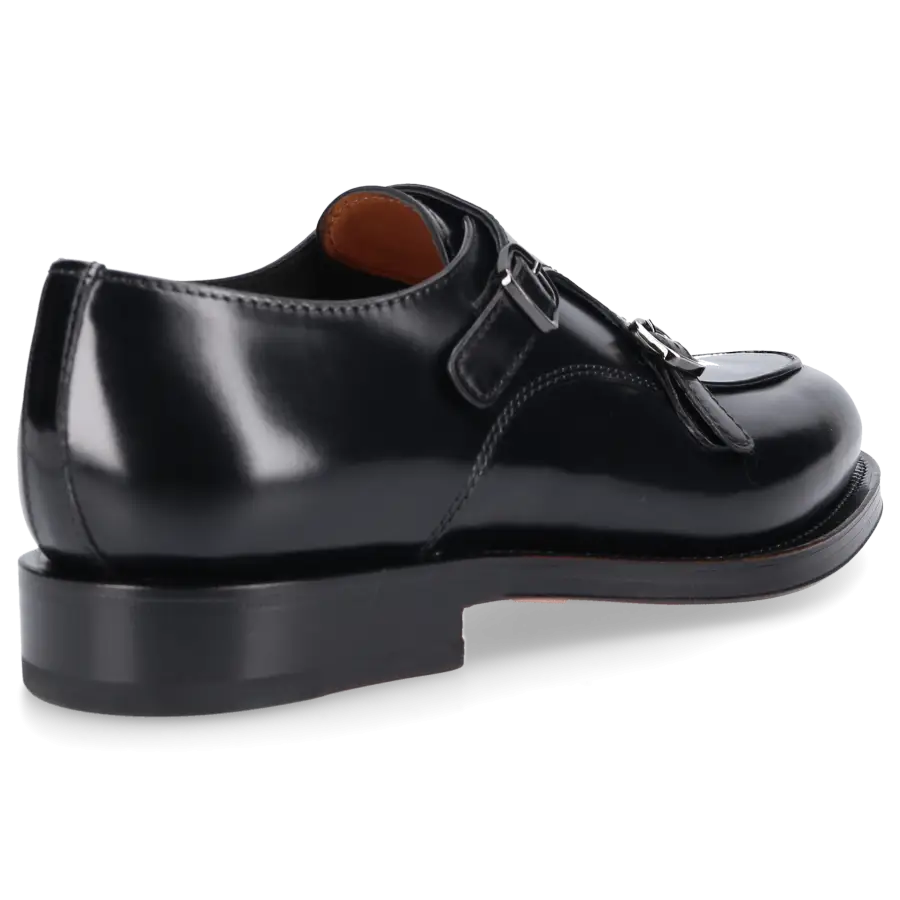 Santoni - Monk Schuhe 17744 Kalbsleder - schwarz
