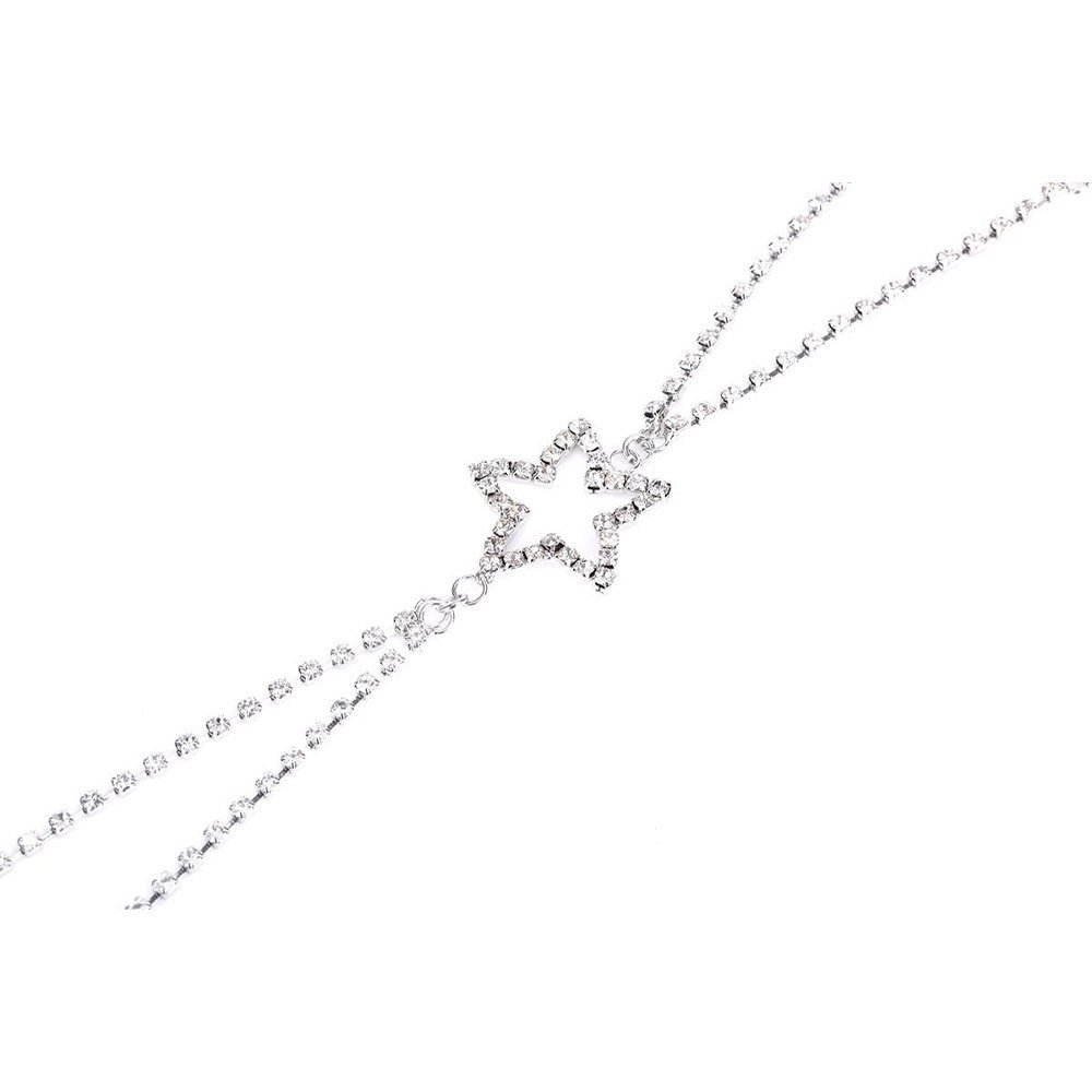 Tian Dee BH-Träger Damen Frauen Stern Strass Diamant Rückenfrei Rückenkonverter BH-Träger