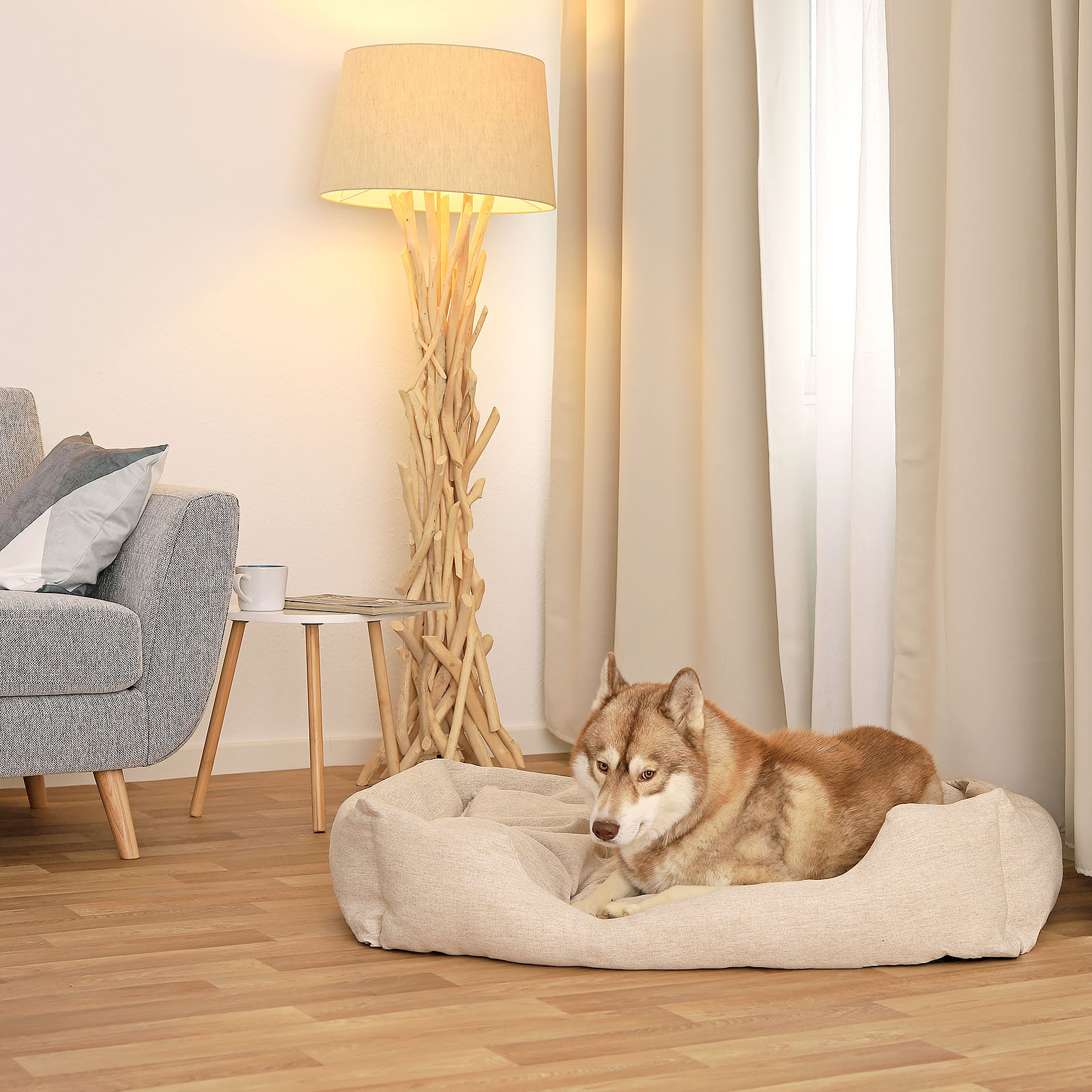 Lionto Hundebetten Lionto Hundebett mit Wendekissen meliert L