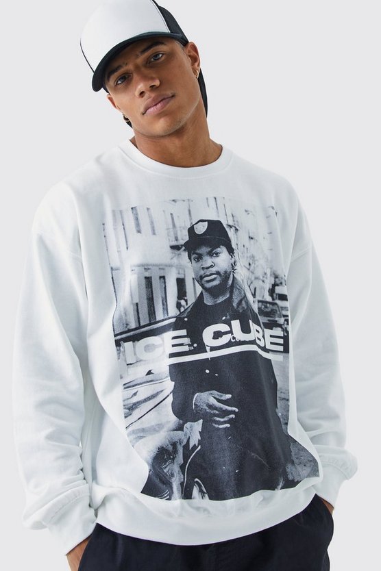 Oversize Sweatshirt mit lizenziertem Ice Cube Print
