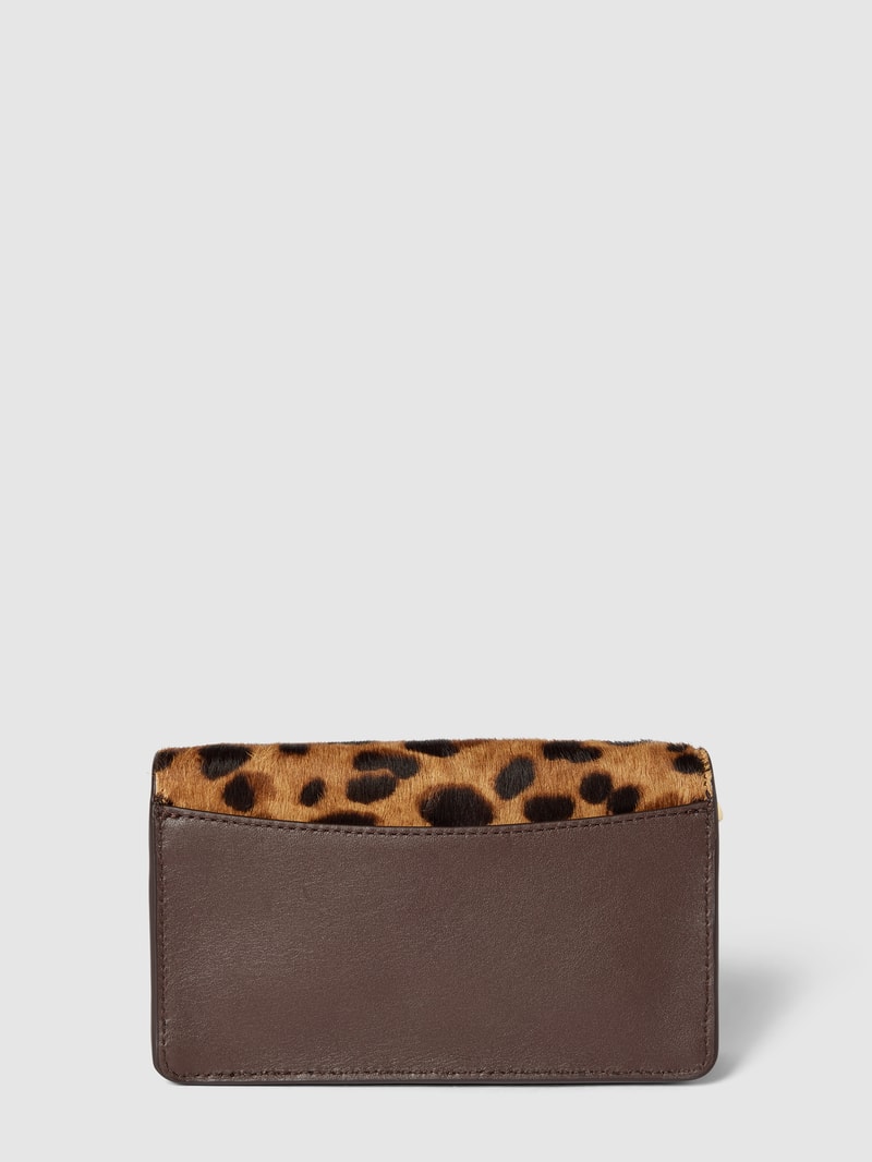 Clutch mit Animal-Print in schwarz