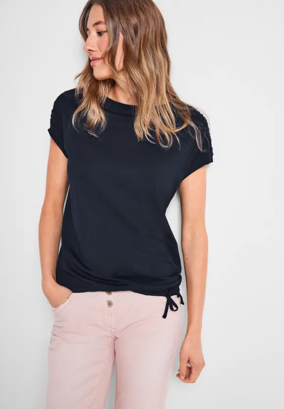 CECIL T-Shirt mit Raffdetails