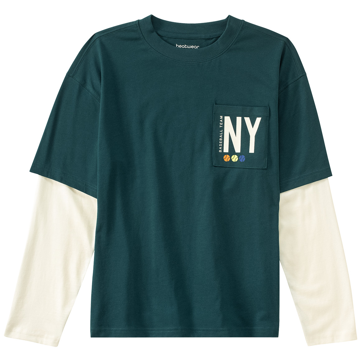 Jungen Langarmshirt im Lagen-Look