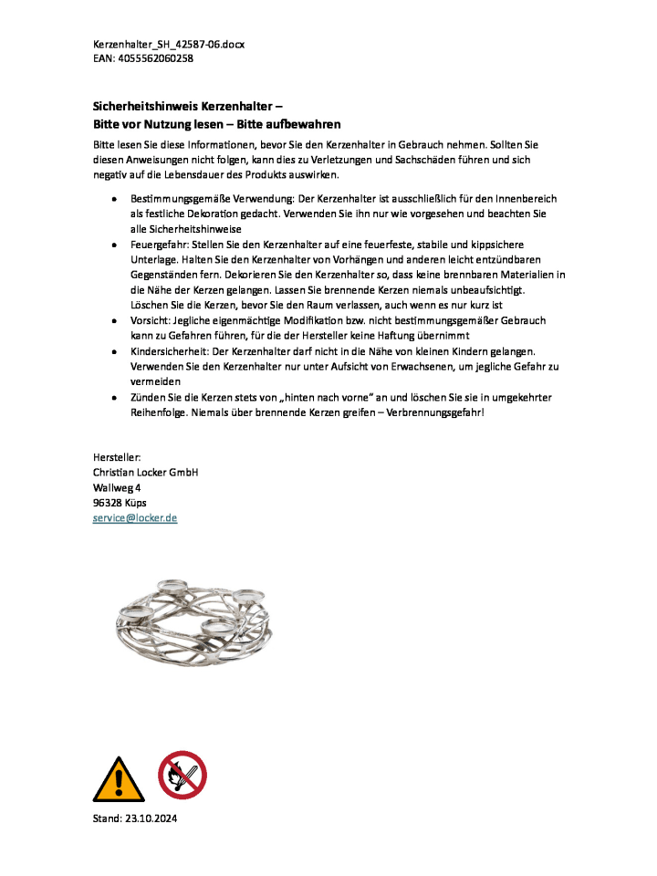 kobolo Adventskranz SILVERSTAR24 in Silber günstig kaufen onesize