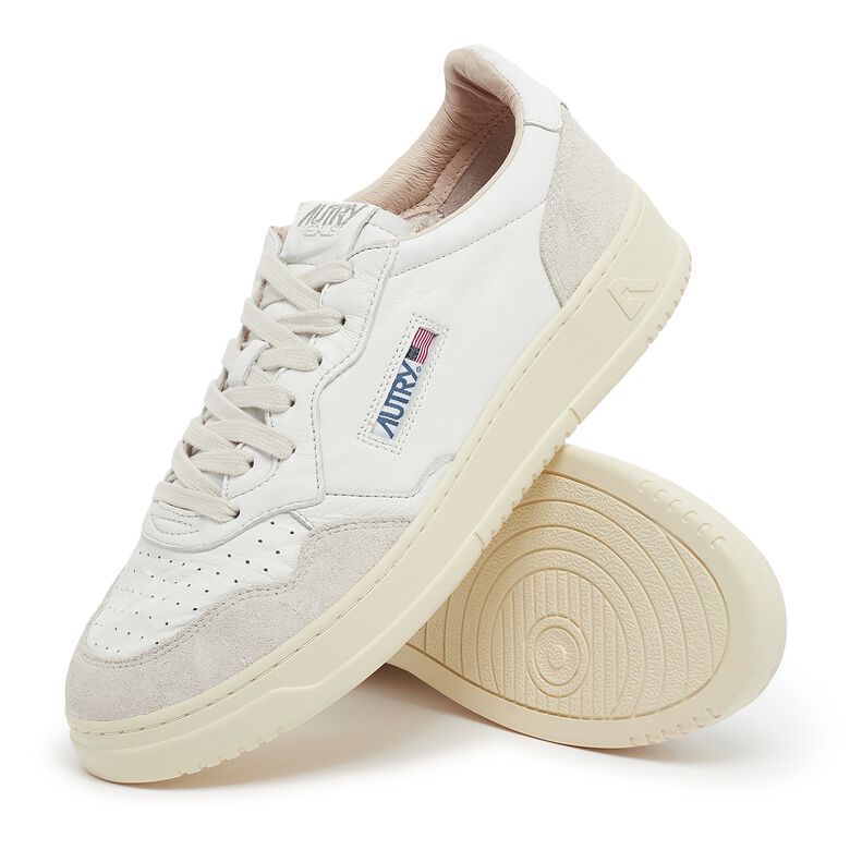 Autry Medalist Low goat/suede wht/white