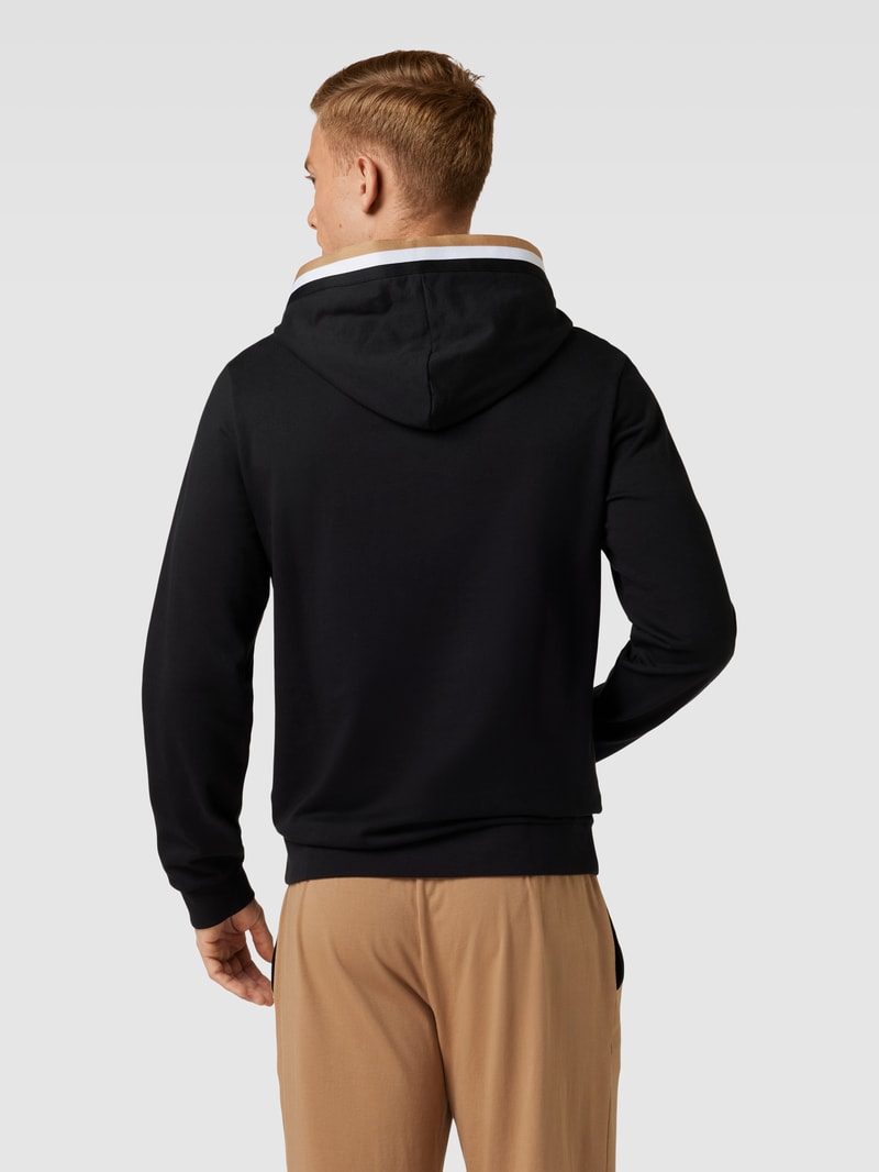 Hoodie mit Label-Stitching Modell 'Iconic' in schwarz