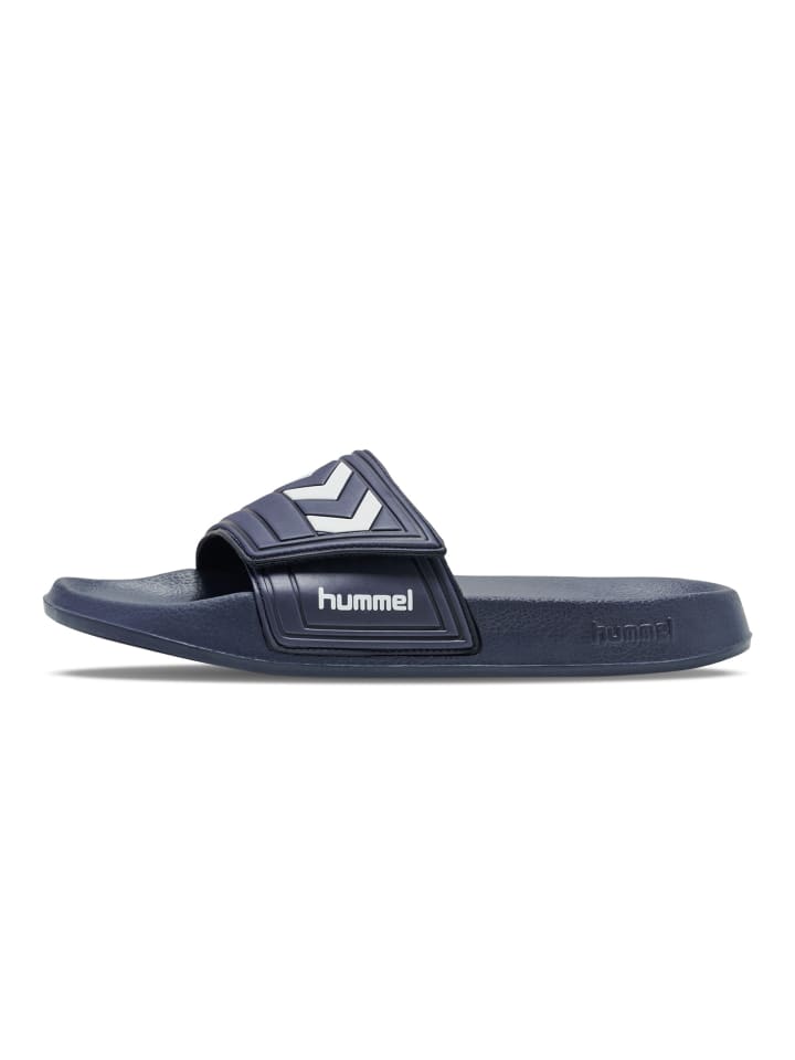 Hummel Hummel Badelatschen Larsen Slipper Erwachsene in DRESS BLUE/WHITE günstig kaufen