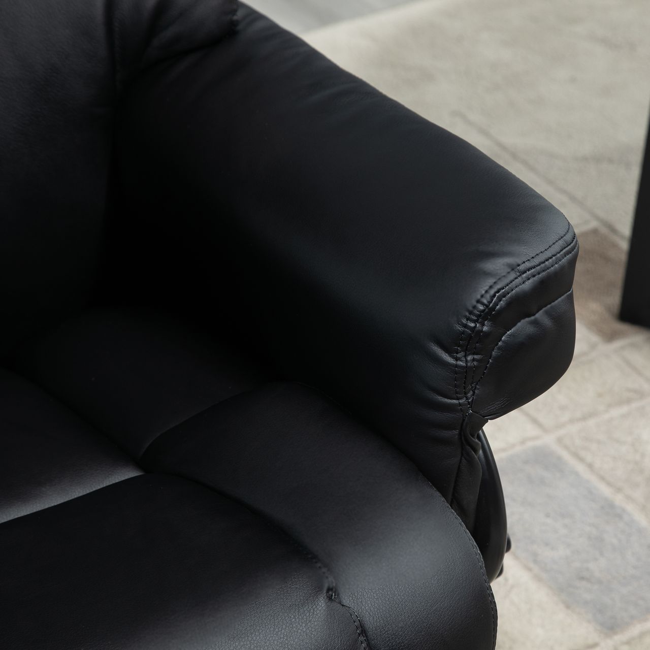 HOMCOM Relaxsessel mit Hocker drehbarer Ruhesessel TV-Sessel mit Liegefunktion