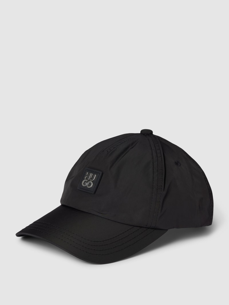 Basecap mit Label-Patch Modell 'Jude' in schwarz