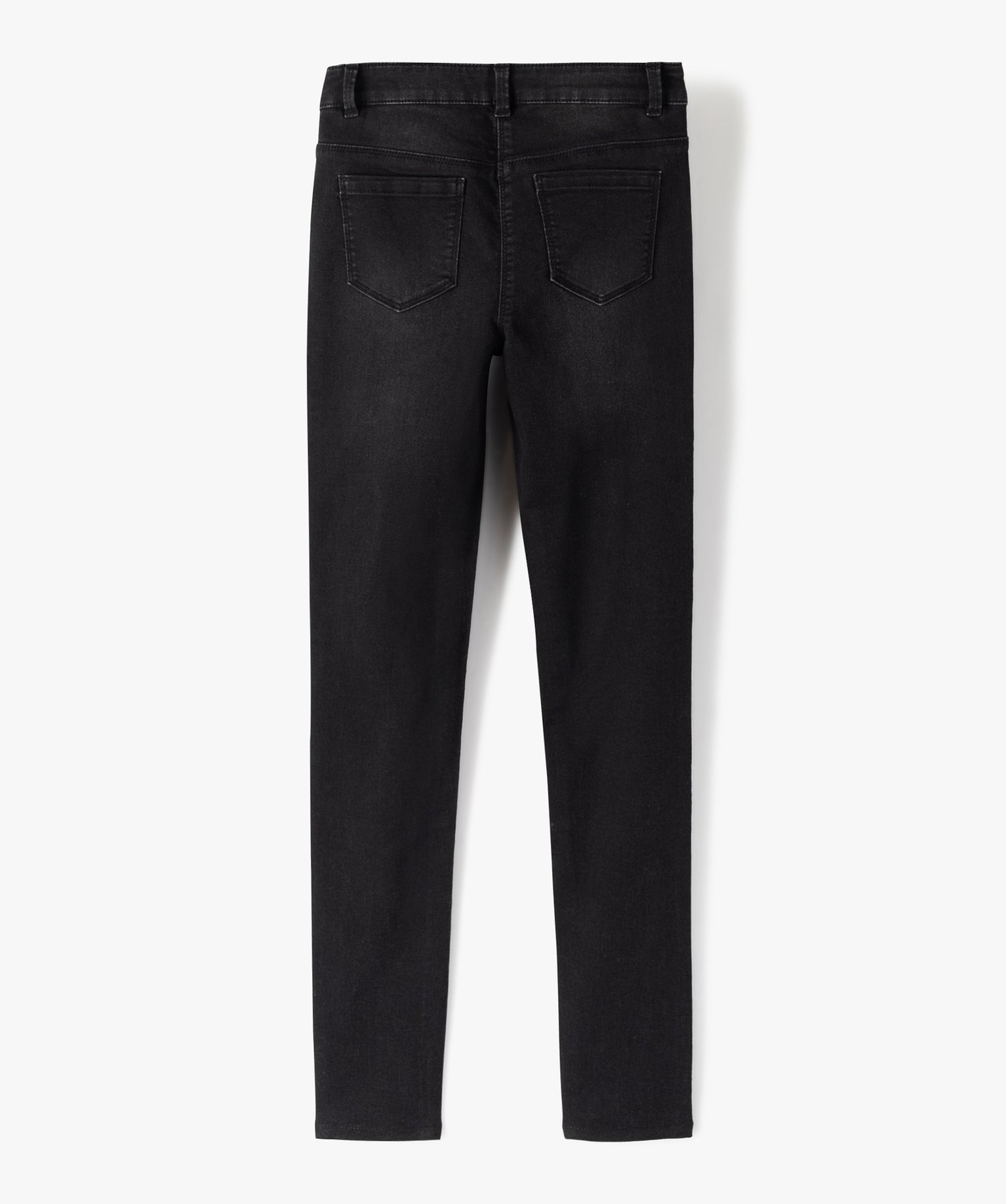 Jean fille coupe Slim ultra stretch noir | GEMO
