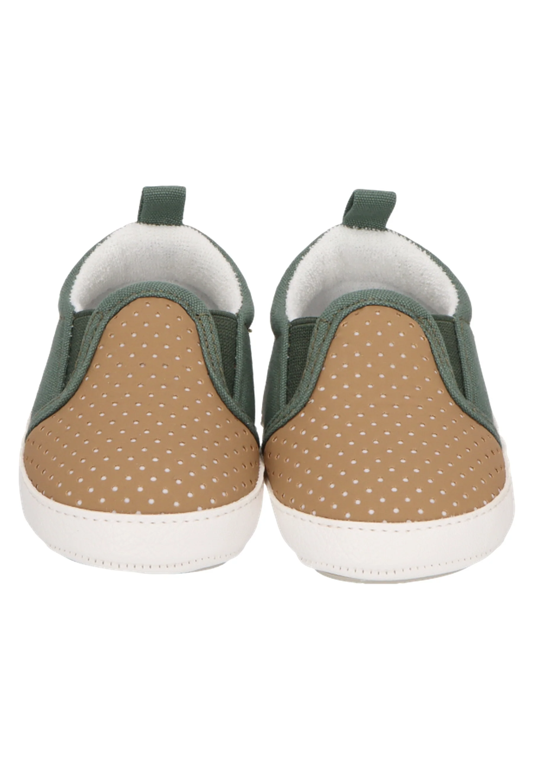 Babyschuh aus Kunstleder und Canvas im Farbmix