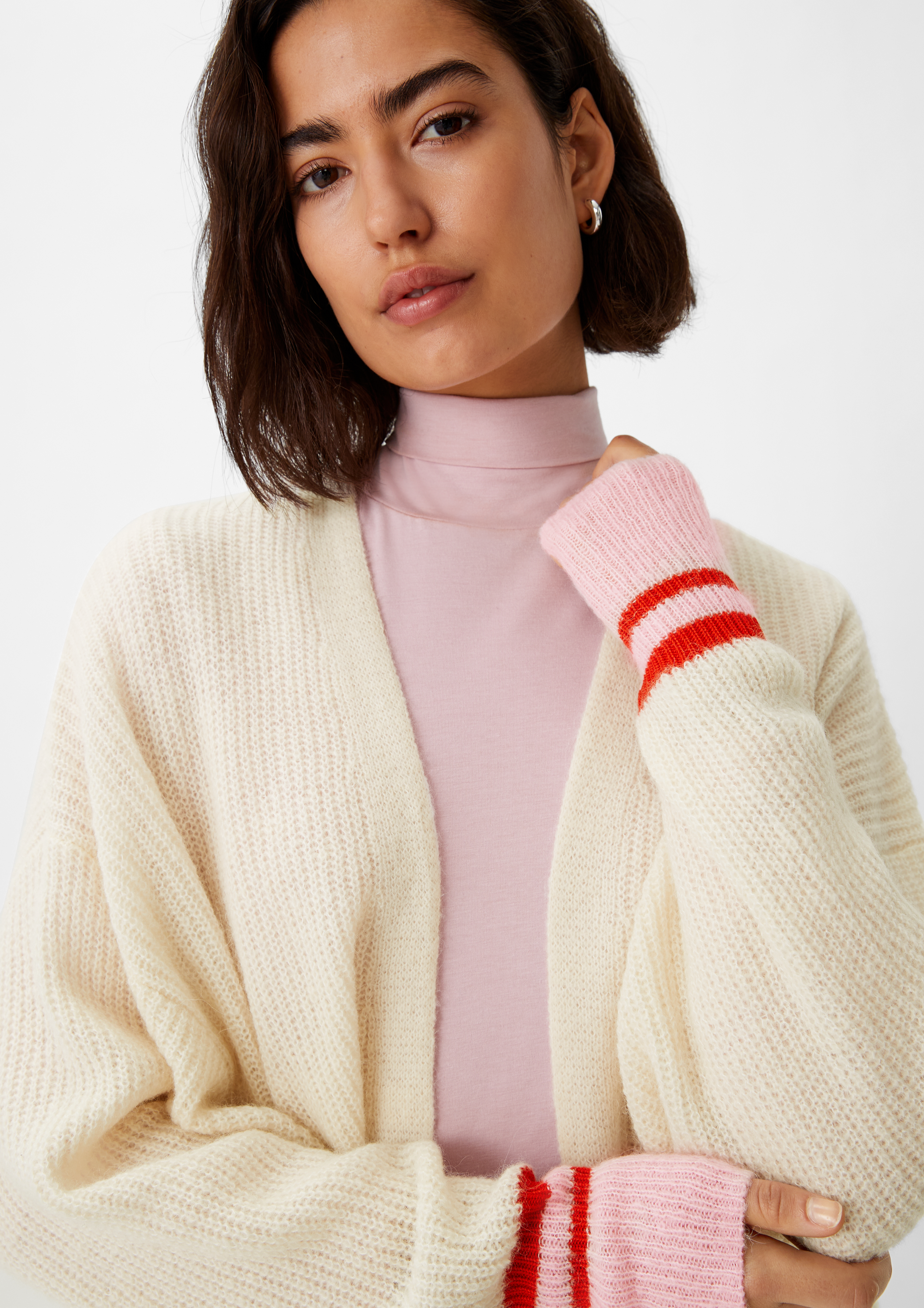 Strickjacke aus Alpakamix - helles beige