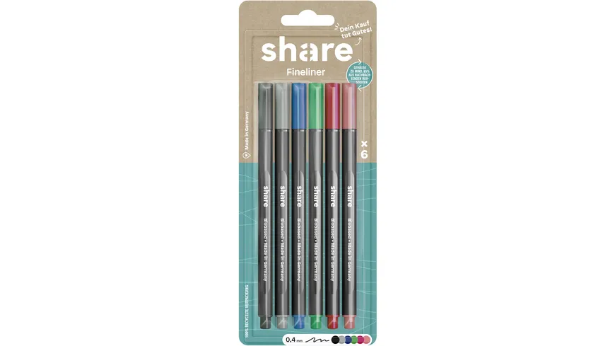 share Fineliner 6er Set