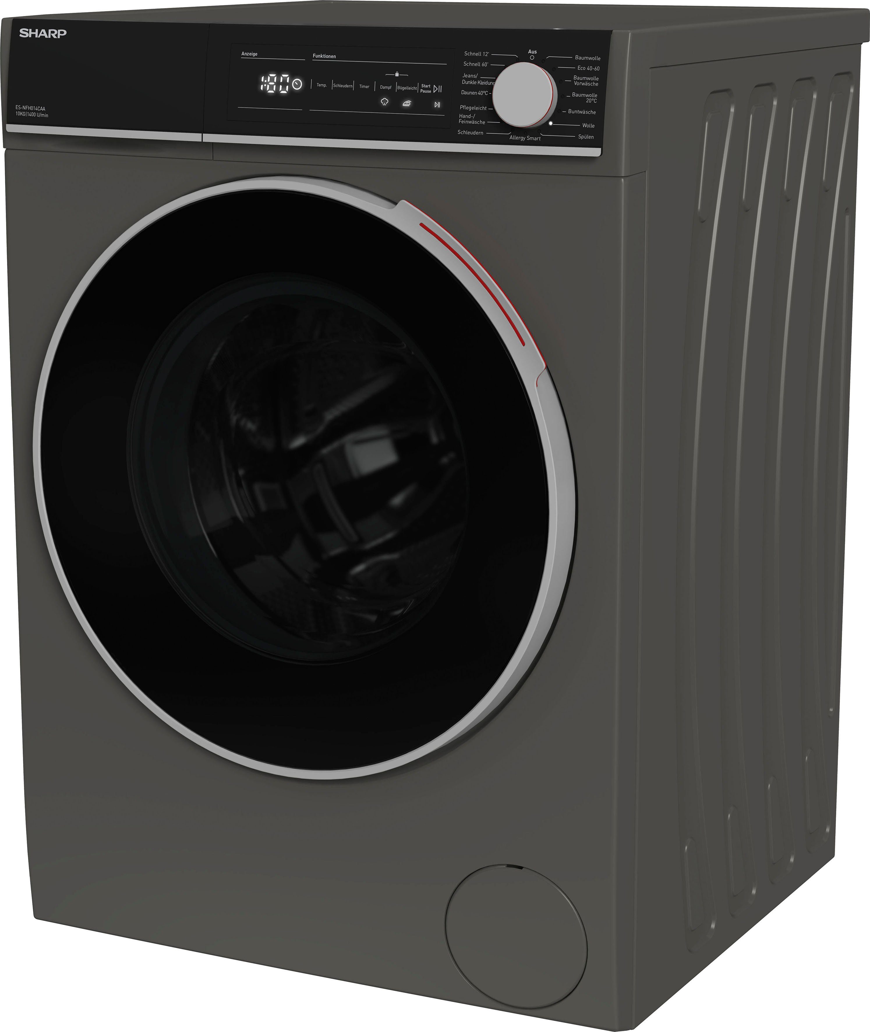 Sharp Waschmaschine ES-NFH014CAA-DE, 10 kg, 1400 U/min