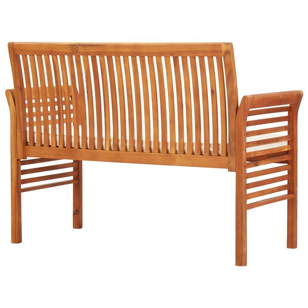 vidaXL Gartenbank 2-Sitzer Gartenbank mit Kissen 120 cm Massivholz Akazie (1-St)
