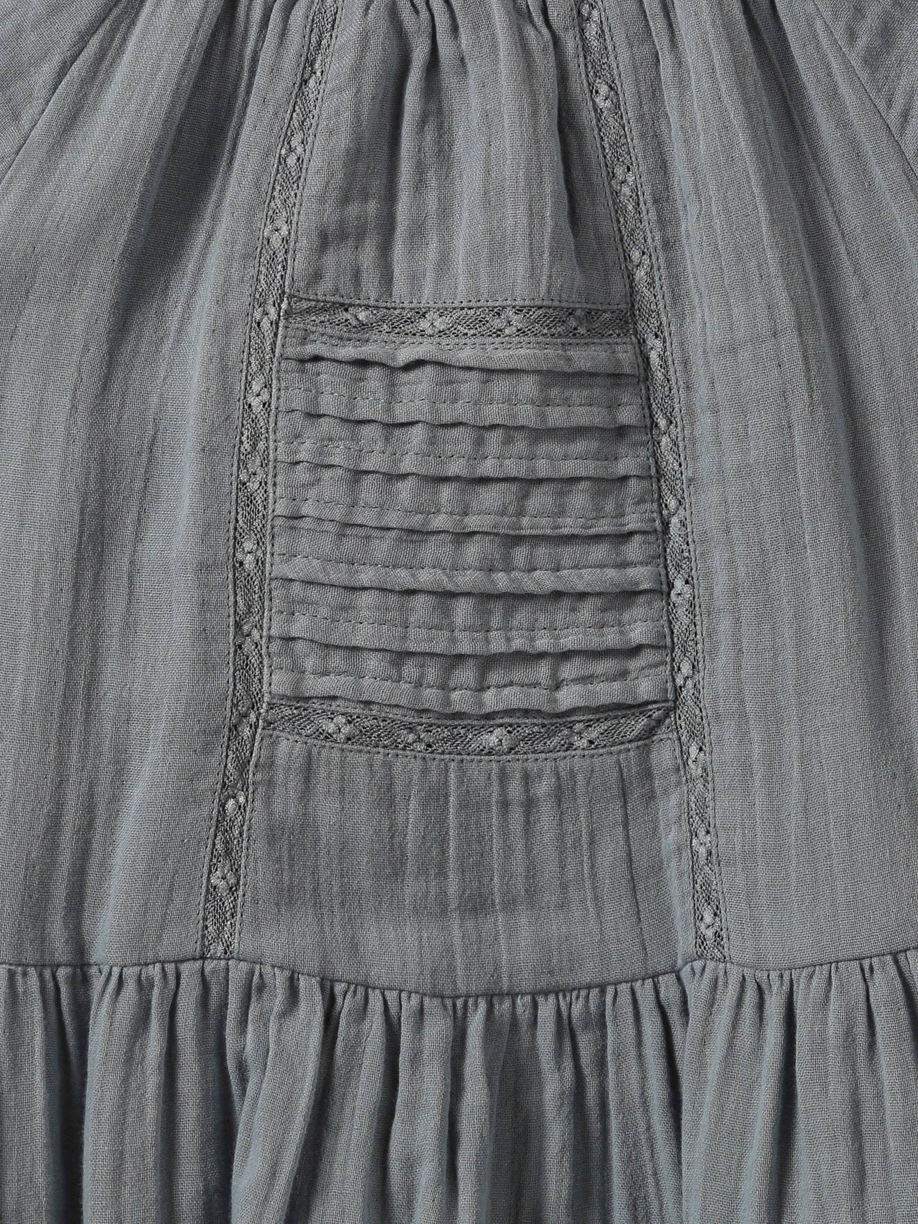 Robe fille en gaze de coton CYRILLUS vert amande