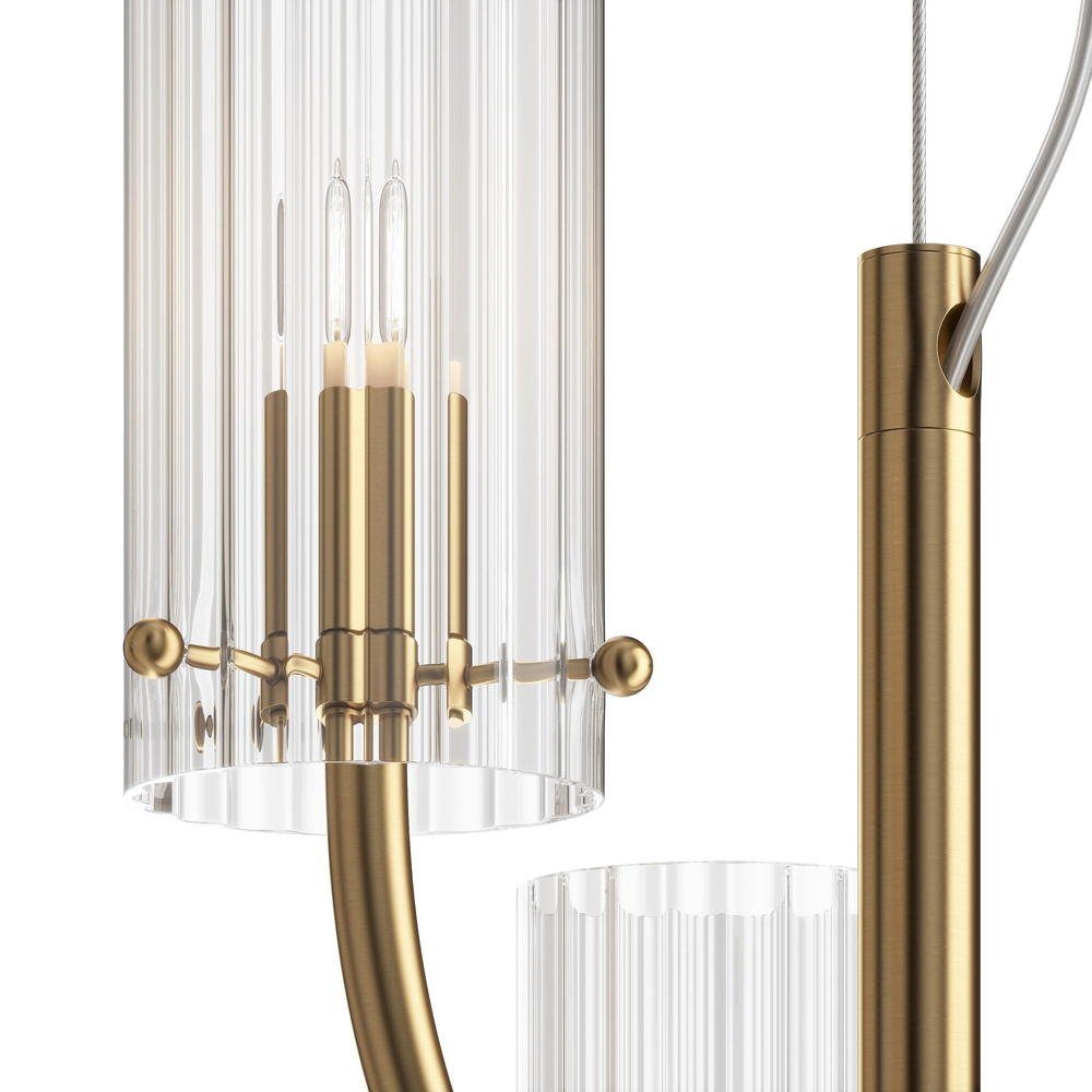 Maytoni LED Pendelleuchte LED Pendelleuchte Arco in Messing 3x 40W G9 3-flammig, keine Angabe, Leuchtmittel enthalten: Ja, LED, warmweiss, Hängeleuchte, Pendellampe, Pendelleuchte