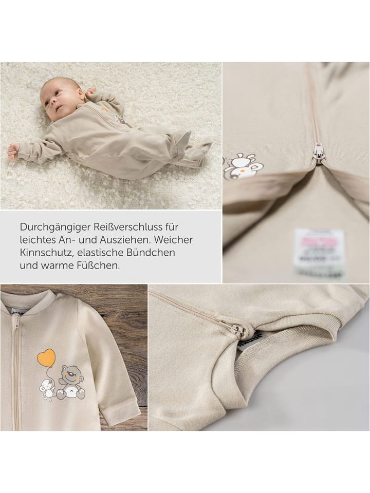 Jacky Schlafanzug Einteiler - 2er Pack - Lovely Bear Offwhite in beige,weiss günstig kaufen 62/68