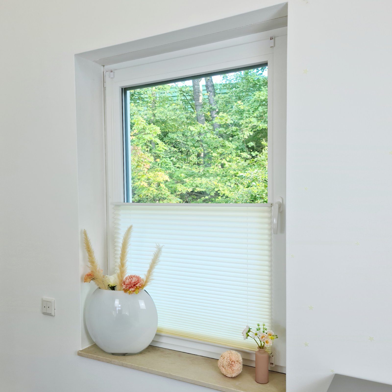 Plissee Premium Klemmfix-Plissee ohne bohren Faltstores Faltgardinen Faltrollo, HAGO, Klemmfix