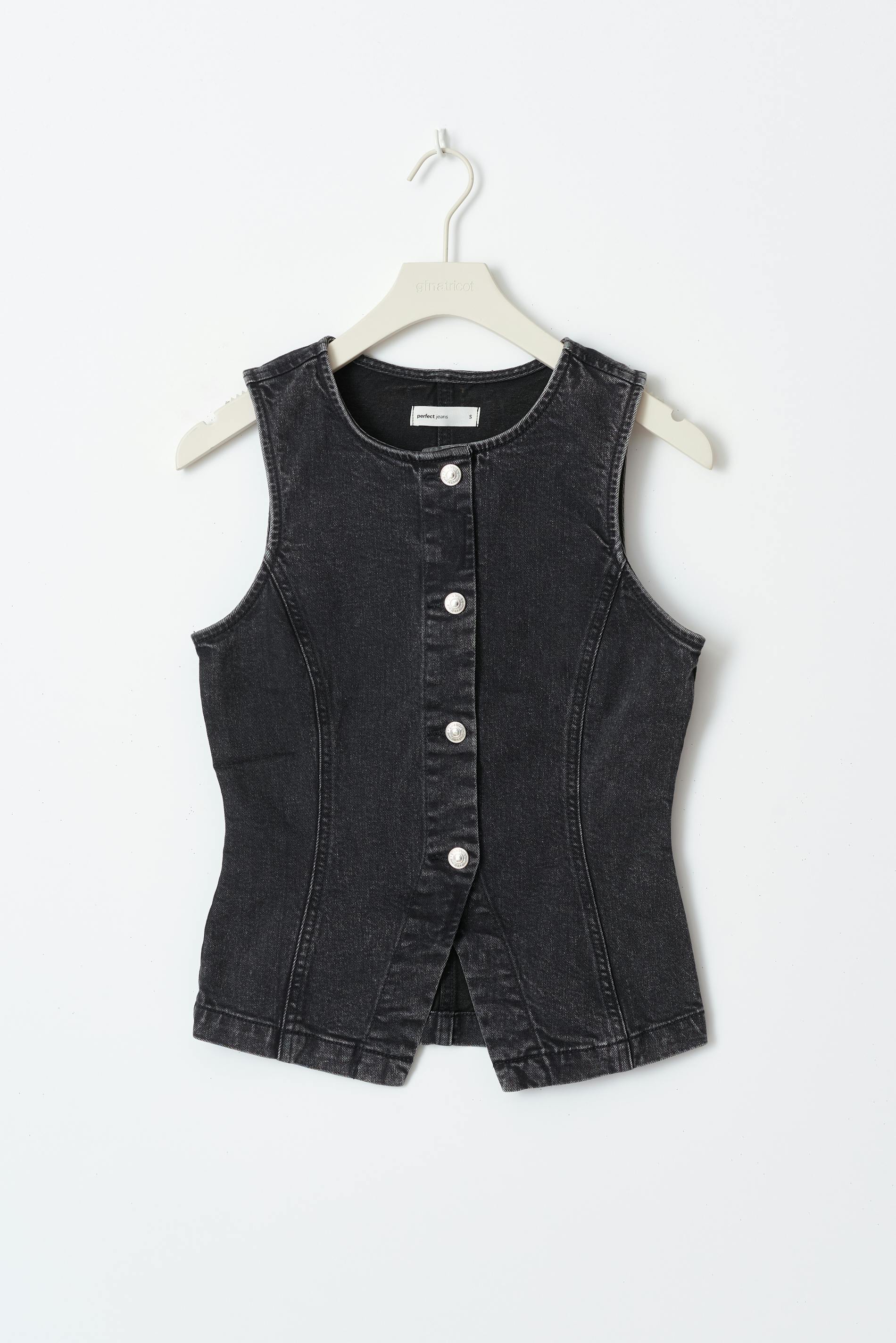 Tailored denim vest